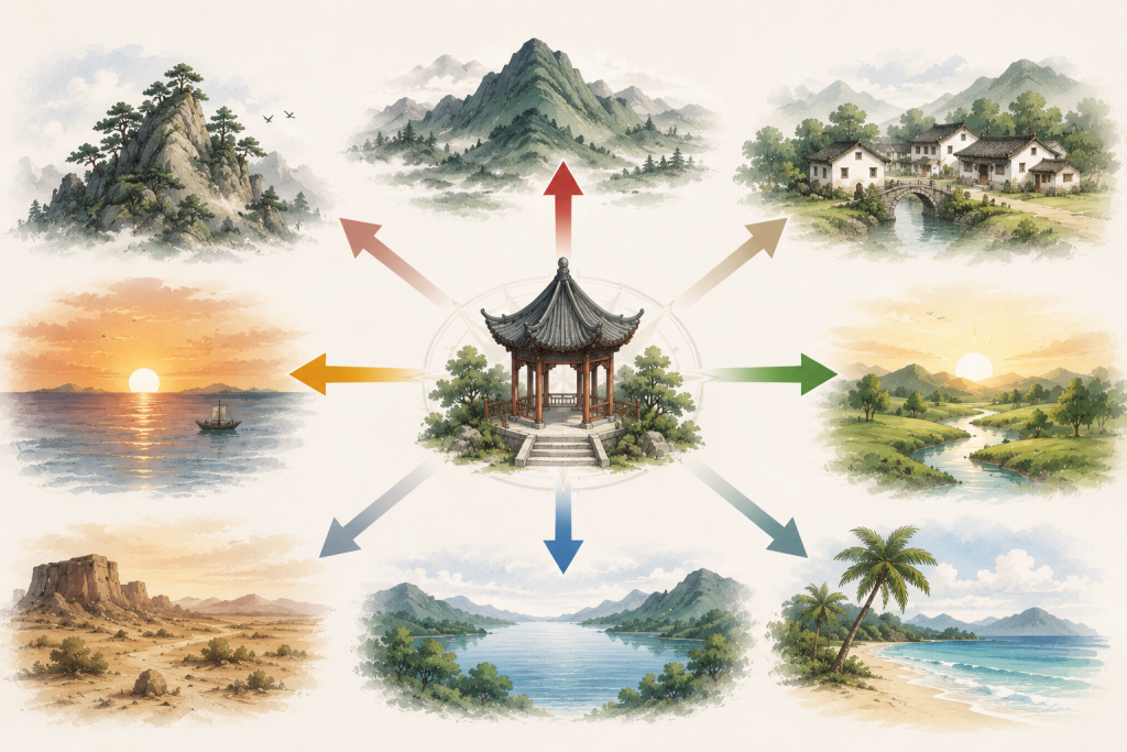 Các từ chỉ phương hướng trong tiếng Trung